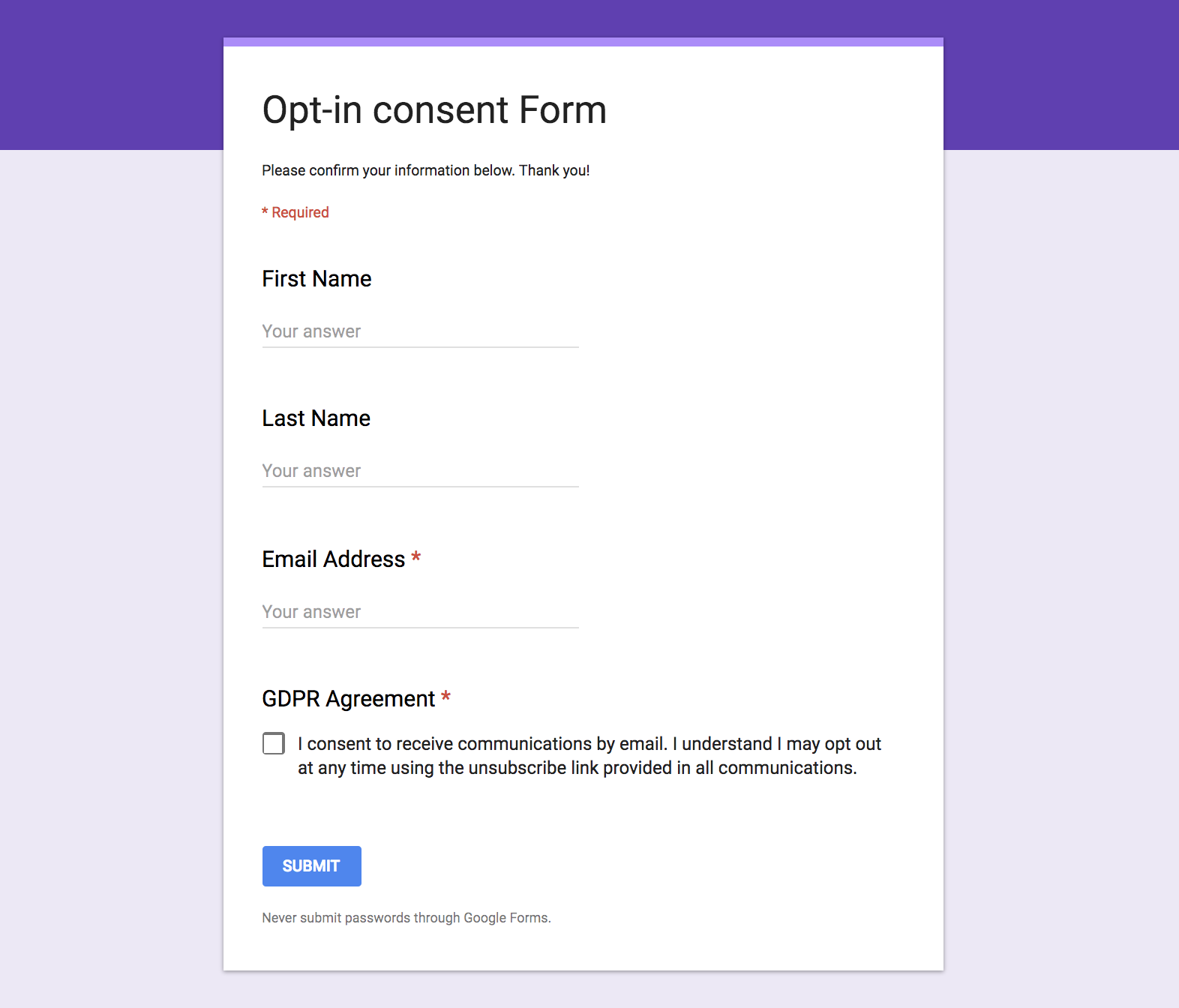 How To Add Consent Form To Google Forms Form Publisher Google Forms